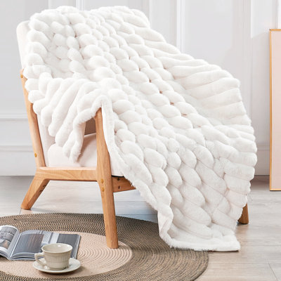 Faux Fur Striped Weighted Blankets You ll Love Wayfair